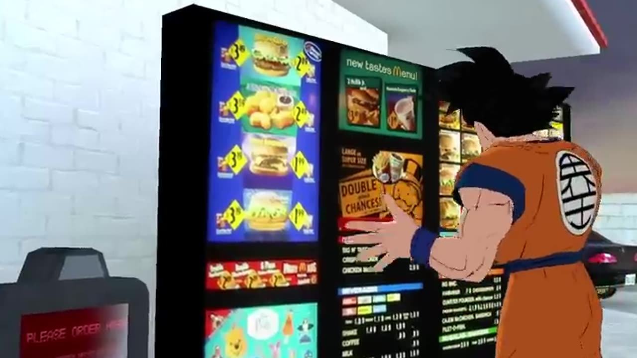 Goku vs Vegeta BUT its at McDonalds Pt 1