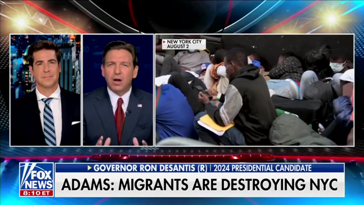 Ron DeSantis Praises Eric Adams For Tough Stance Against Migrants