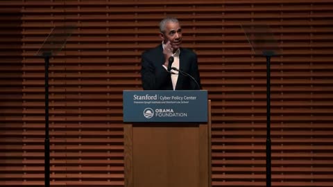 bama addresses disinformation in speech at Stanford