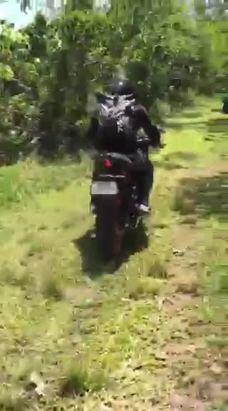 Uphill riding mountain in a aportbike