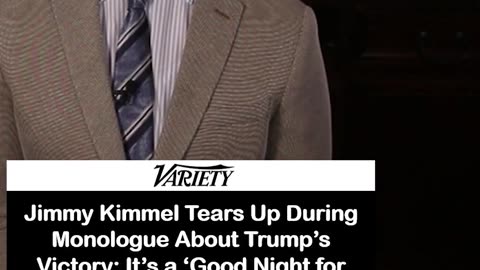 Jimmy Kimmel Tears Up Over Trump Win