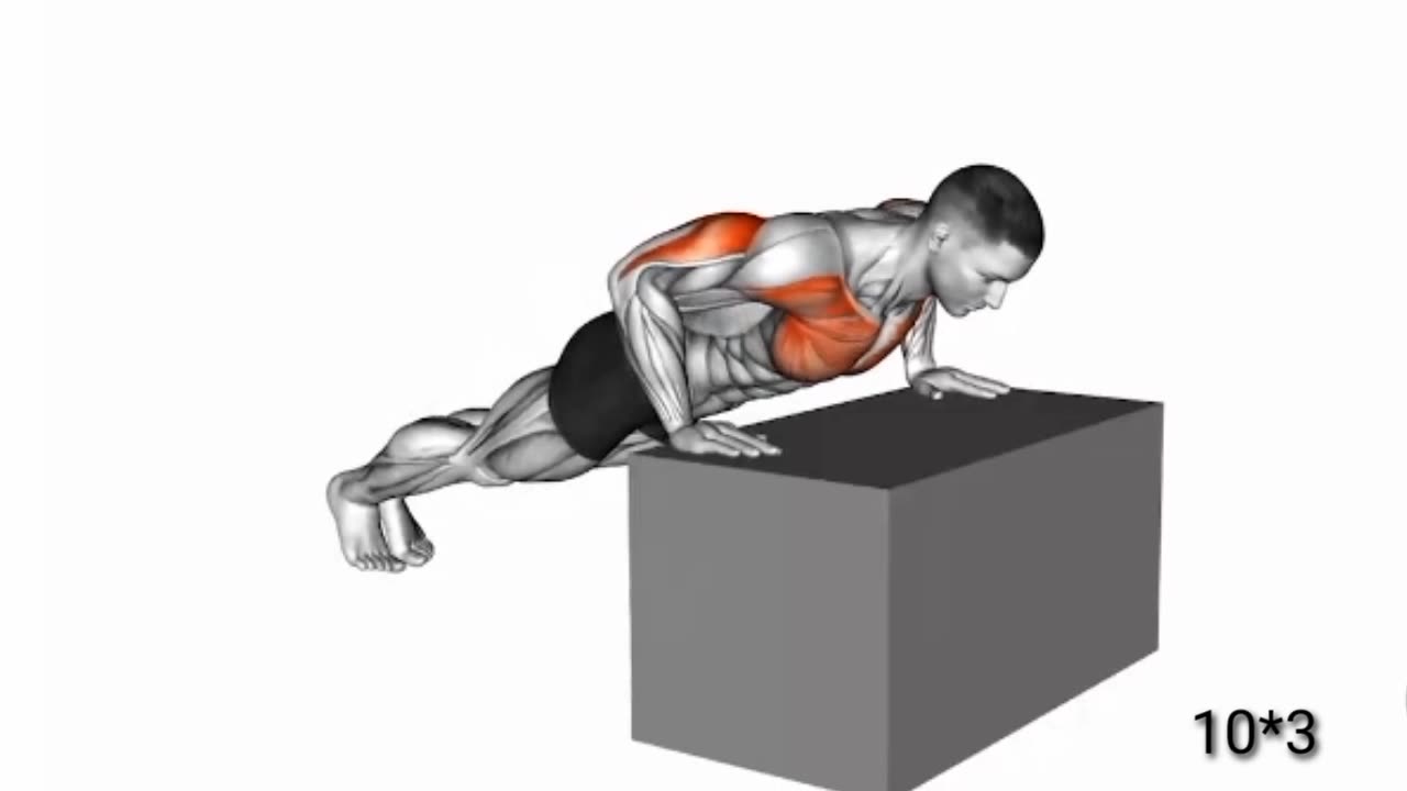 5 Mint Work out animation Improve Arm Muscle| work out | push-ups