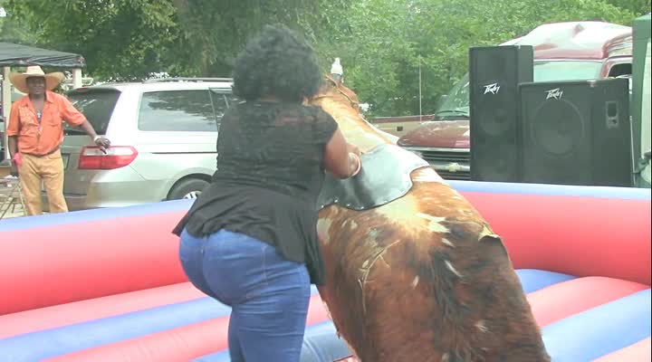 FEMALE BULL RIDING | BISHOP BULLWINKLE HELL NAW! | TUSKEGEE TELEVISION NETWORK