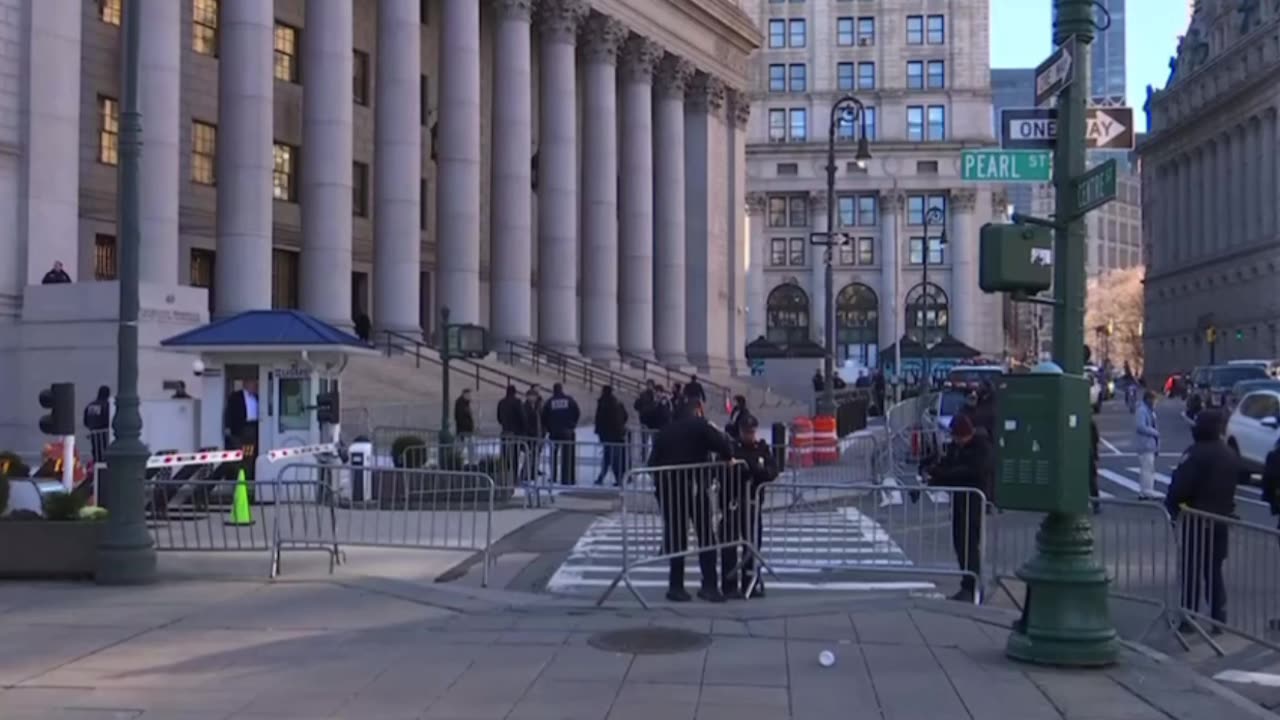 Someone is playing the theme to the Godfather near the courthouse