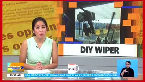 Wiper ng sasakyan, mano-manong hinahatasagitna ng ulan