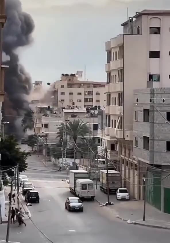 ⚡️Footage of IDF Strike on Gaza Tuesday (Unverified clip)