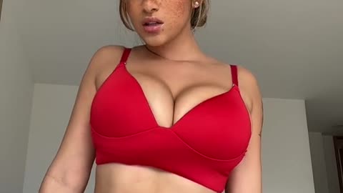 HOT CHICK IN RED LINGARIE 👅🔥#shorts 