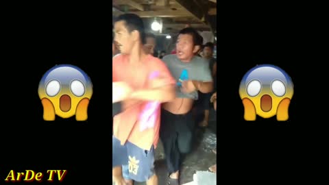 Drunk people punching each other!