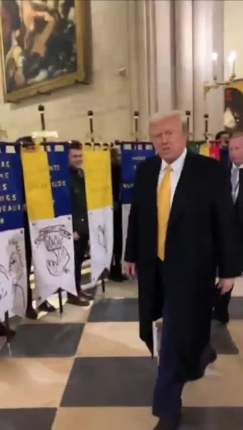 President Donald J. Trump is back. Notre Dame Cathedral. Paris.