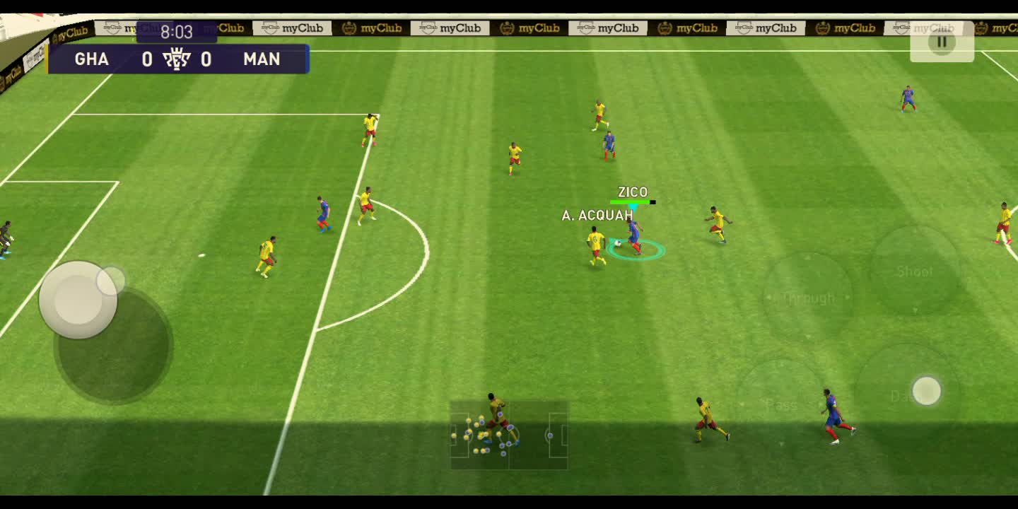 Pes Mobile gameplay