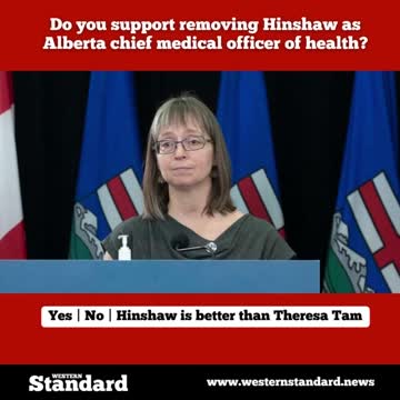 WS Poll: Do you support removing Hinshaw as Alberta chief medical officer of health?