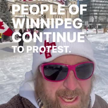 2pm outside the Manitoba Legislature building