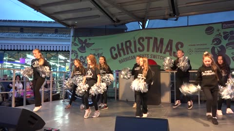 Plymouth Barbican lights switch on 16th November 2024.Plymouth Cheer leaders Part 3