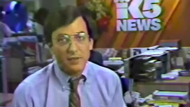 1984 Aaron Brown King 5 news break update Seattle 30 second commercial