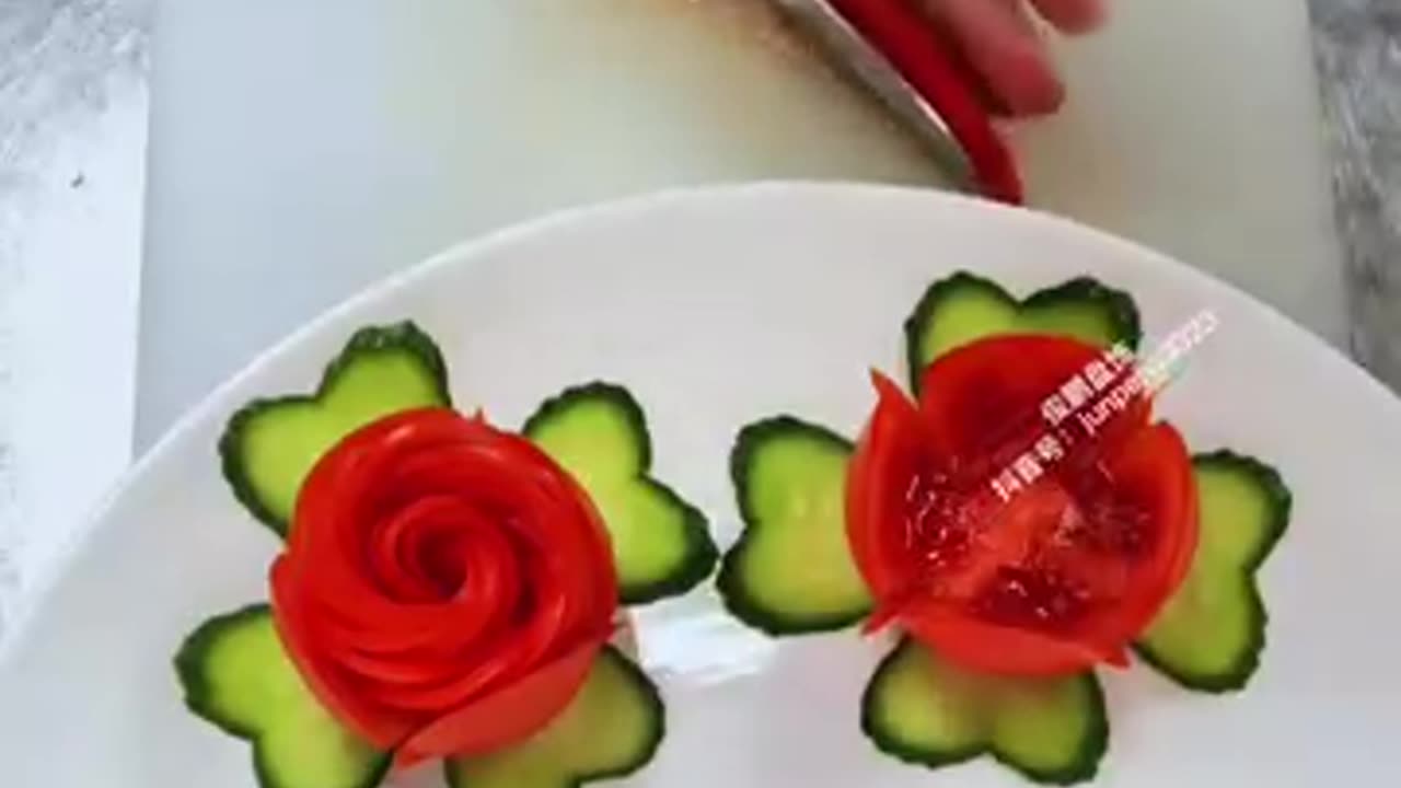 Super salad decoration idea || easy and beautiful salad decorations || cucumber decoration # 22