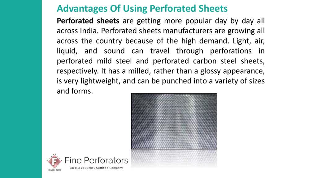 Advantages Of Using Perforated Sheets