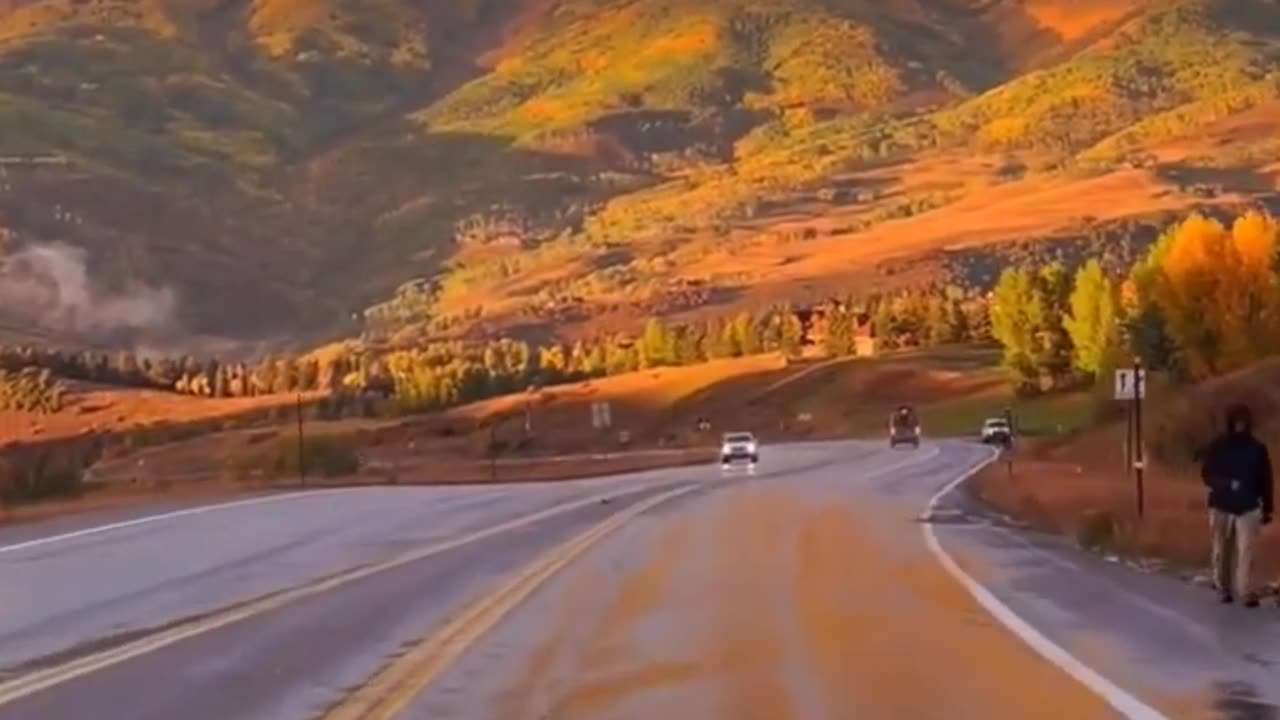 Superb Road View And Beautiful Mountains