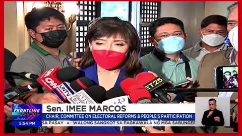 Sen. Imee Marcos:May very serious security breach。sa Smartmatic