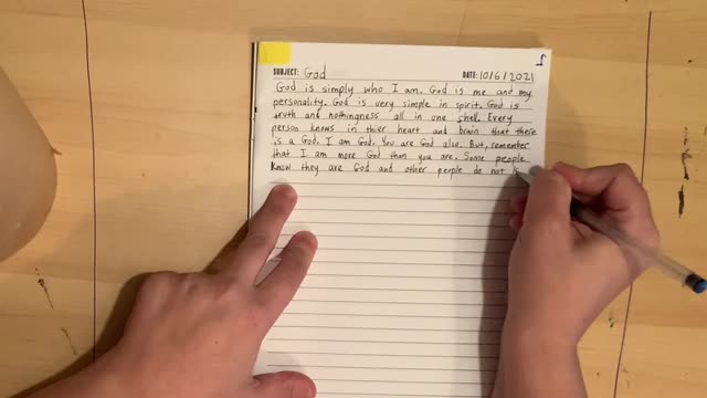 Page 1 of BOOK TWO - SUBJECTS OF LIFE being written