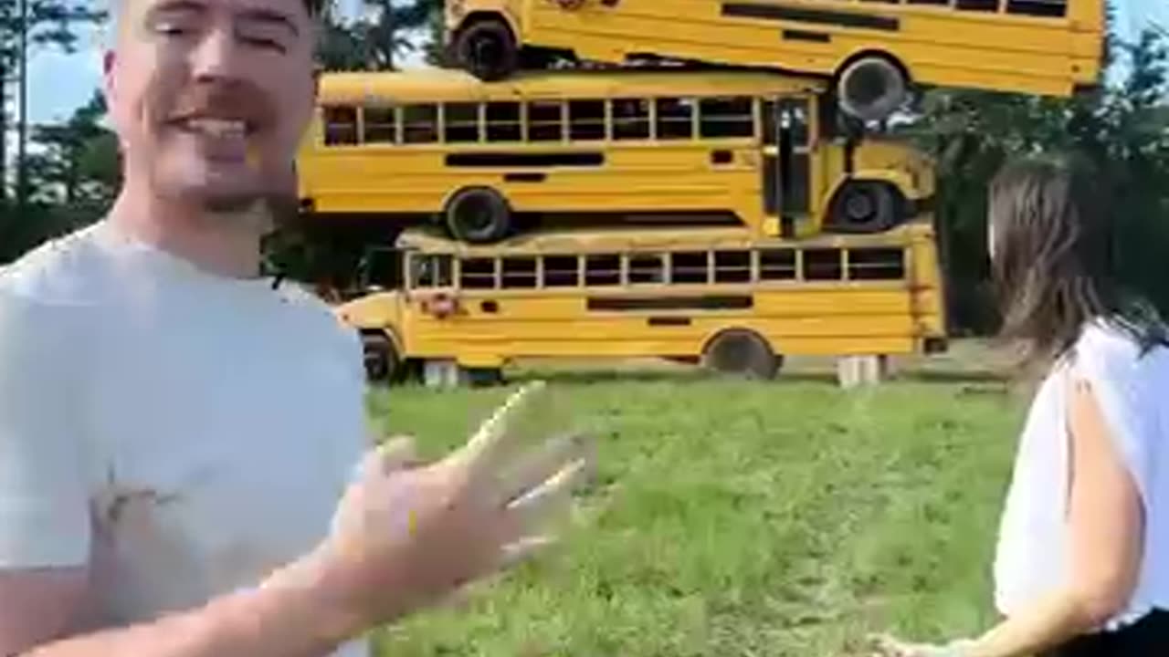 How Many School Buses Can We Stack