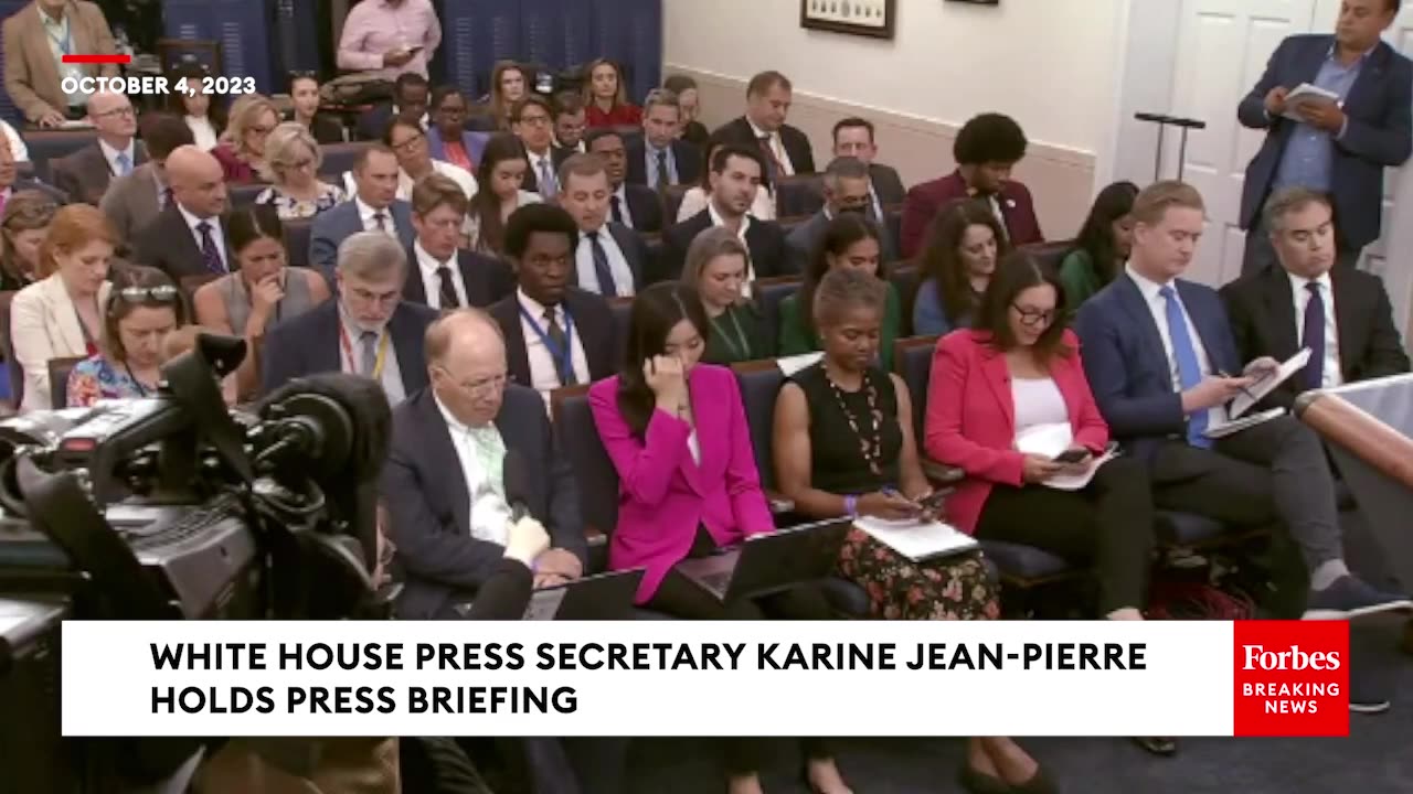 JUST IN- WHITE HOUSE HOLDS BRIEFING IN WAKE OF MCCARTHYS OUSTING, RACE FOR NEW SPEAKER HEATS UP