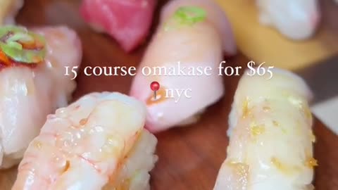 15 course.omakase for S65 nyc