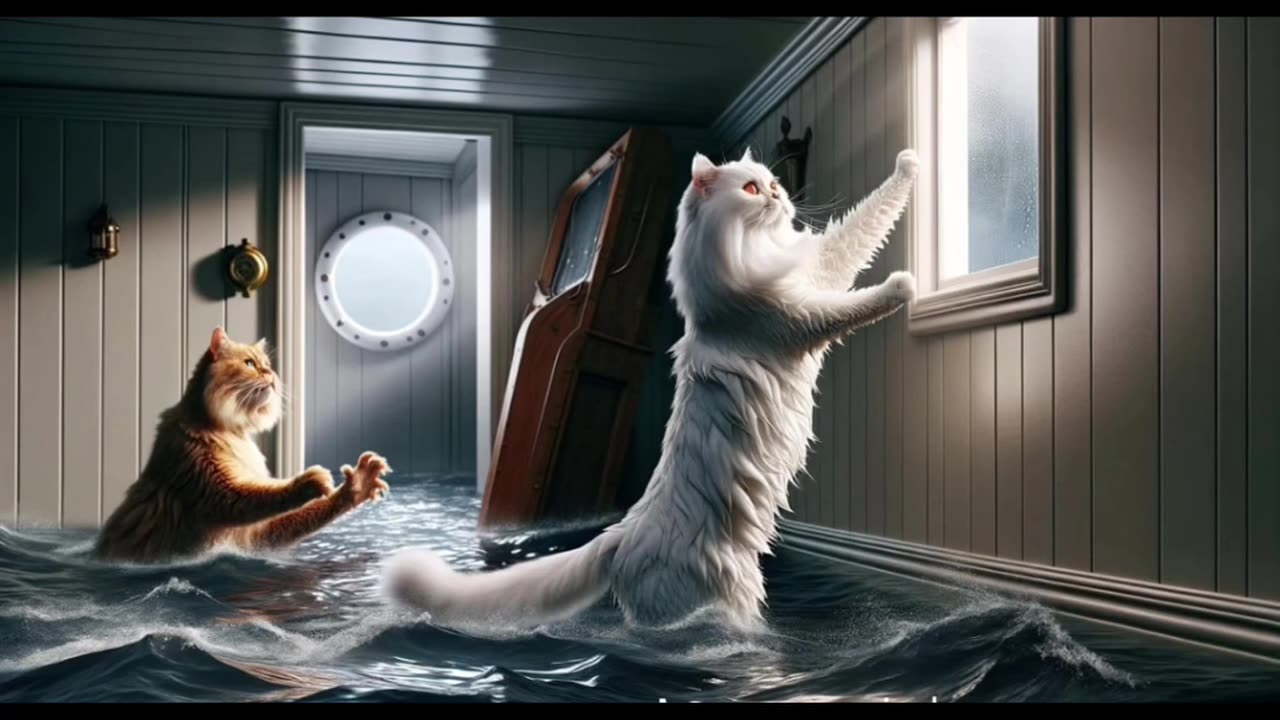 Cat on titanic 🥰🥰