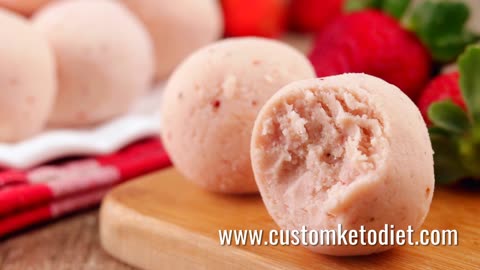 Make these tasty Keto Strawberry Cheesecake Fat Bombs