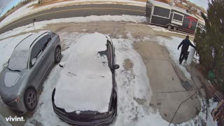 Slick Driveway Surprises Man Hooking up Electricity