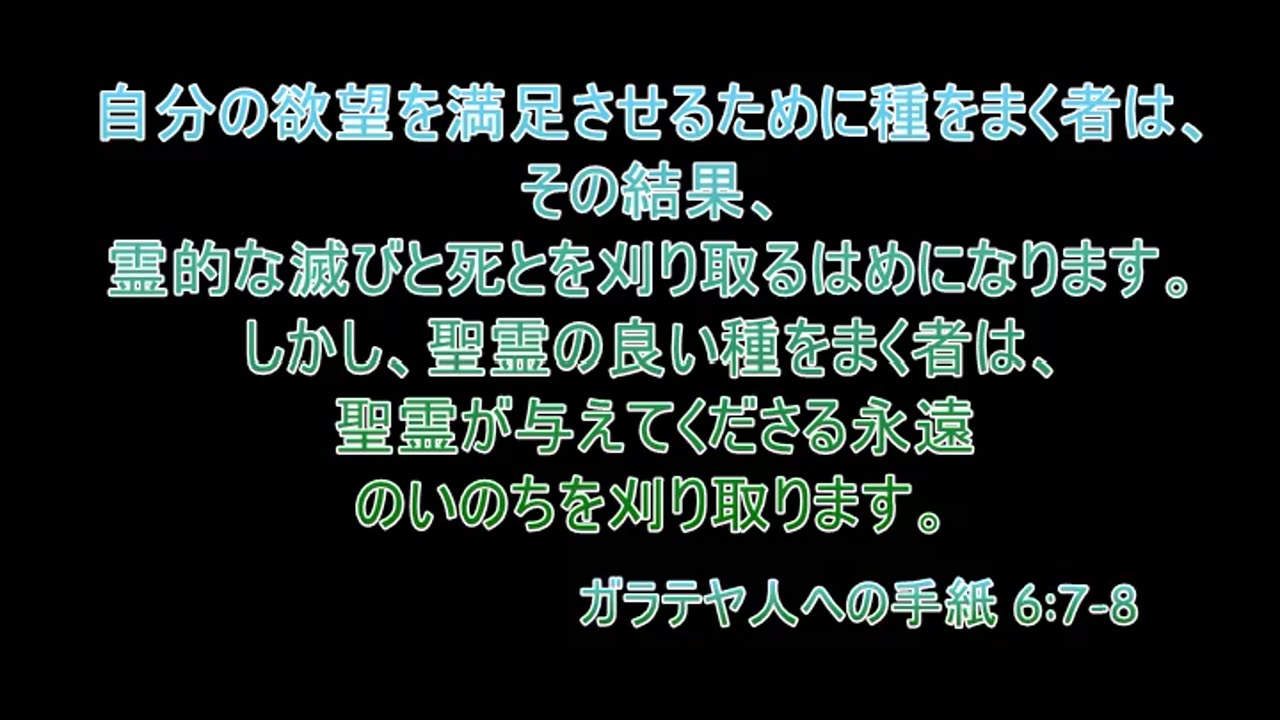 ガラテヤ人への手紙 6:7-8