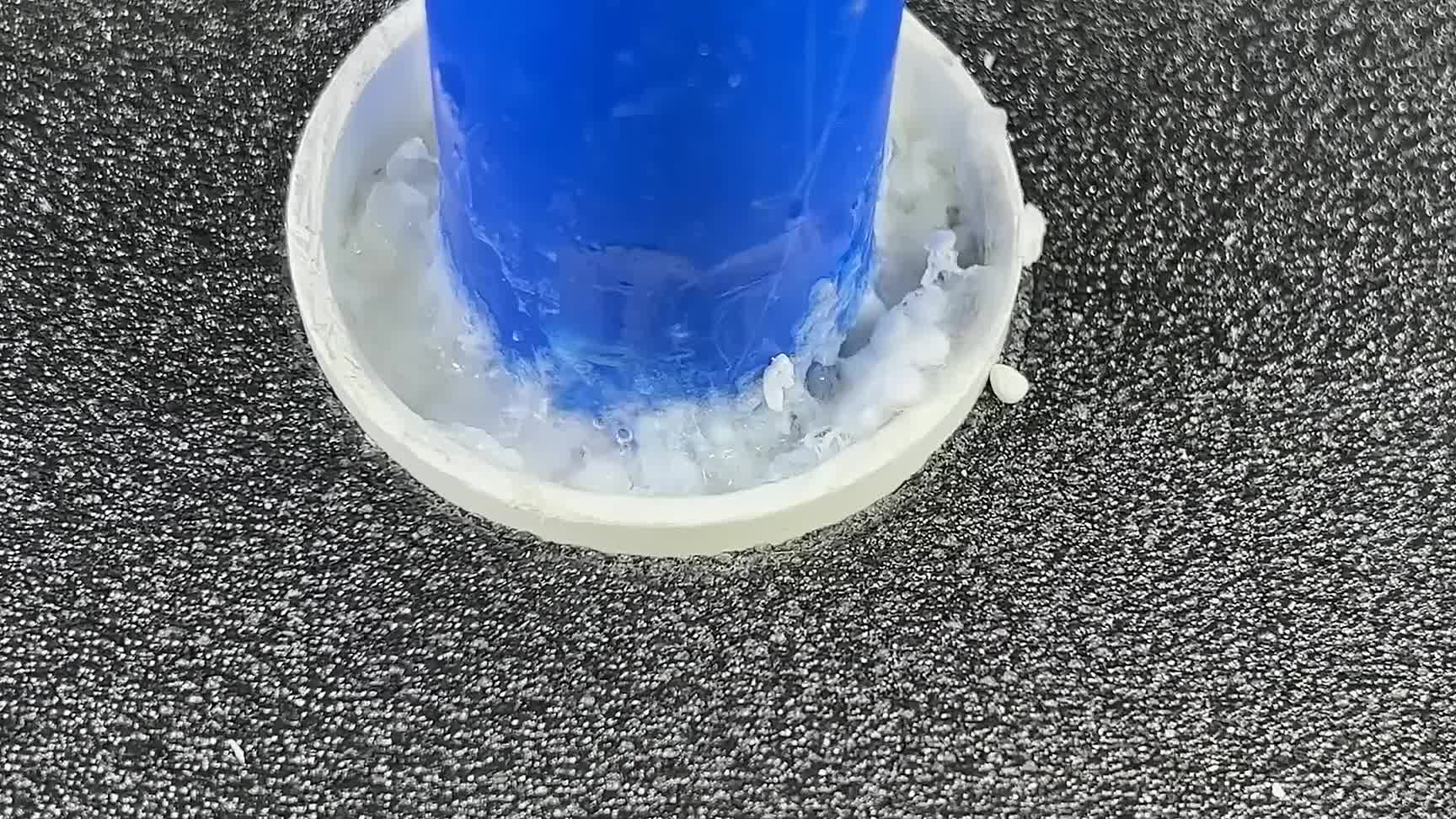 Styrofoam + baking soda and super glue! amazing idea to connect pvc pipes of different sizes