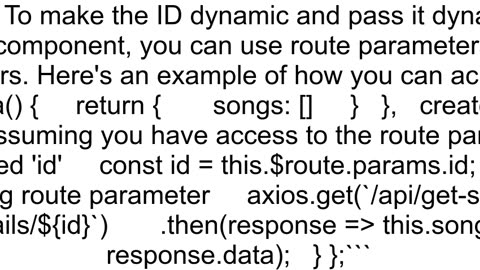 Is there a way i can get a route parameter in vue