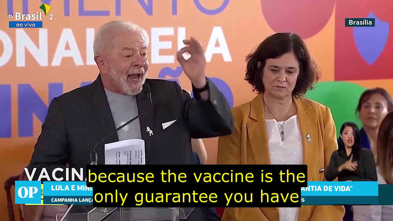 President Lula says Brazilians have an “obligation” to get vaccinated.