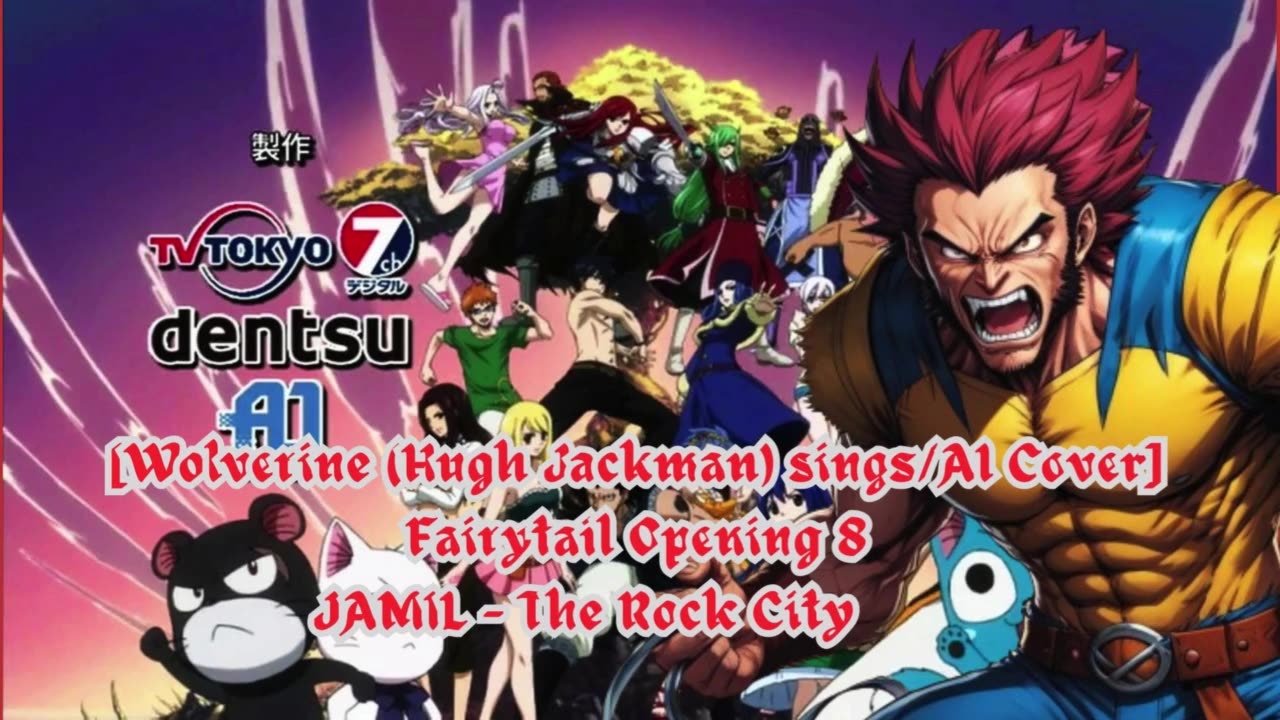 [Wolverine(Hugh Jackman) sings/AI Cover] Fairy tail Opening 8 JAMIL