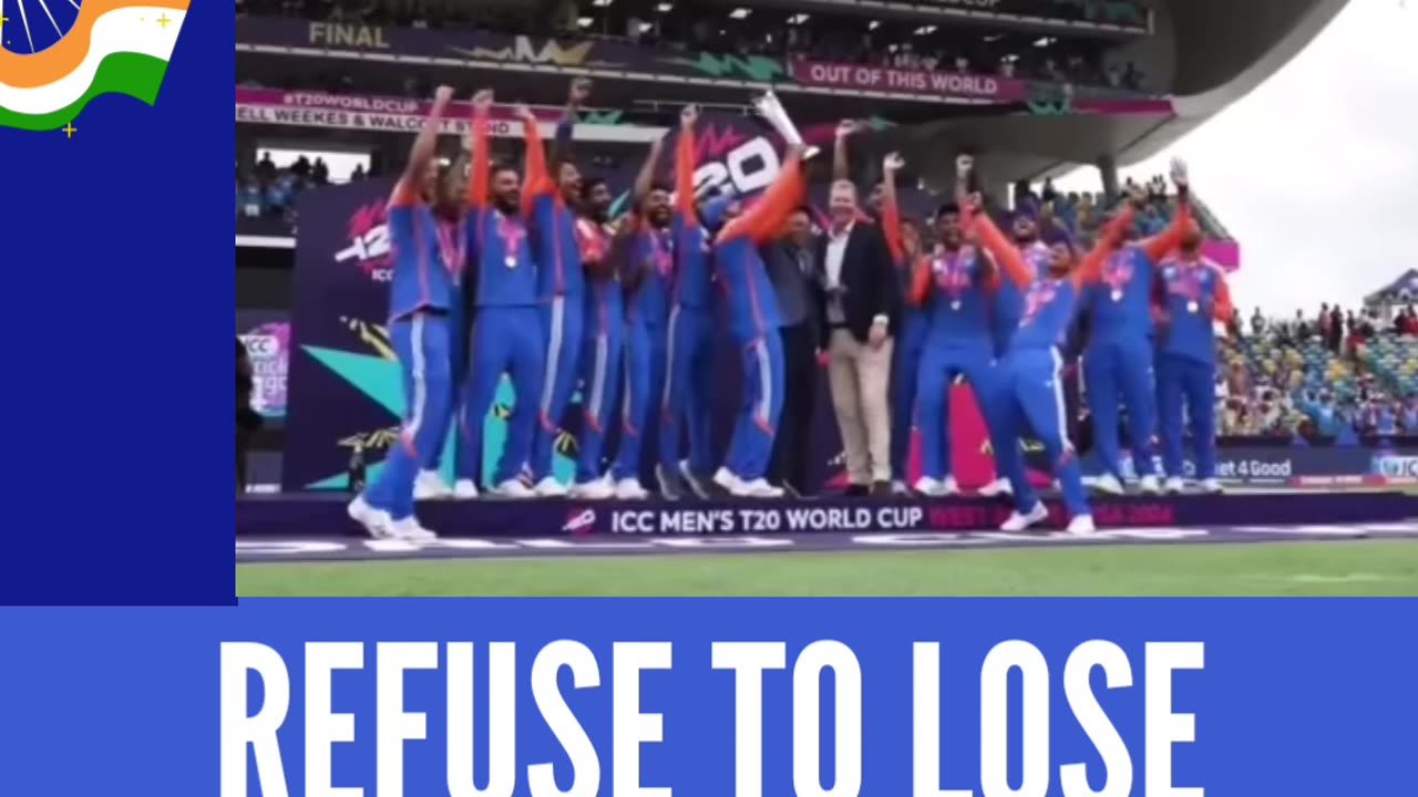 India winning t20 wc 24 celebration