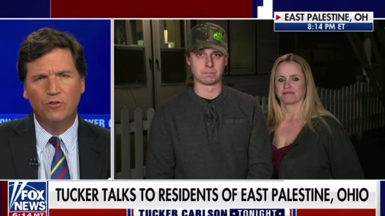 Tucker talks to residents of East Palestine, Ohio