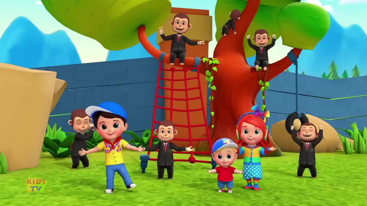 Five Little Babies | Nursery Rhymes For Children | Junior Squad Cartoon |