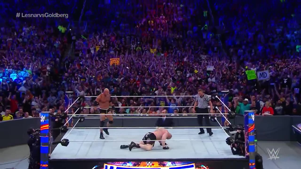 Wwwe full match Goldberg versus Brock Lesnar