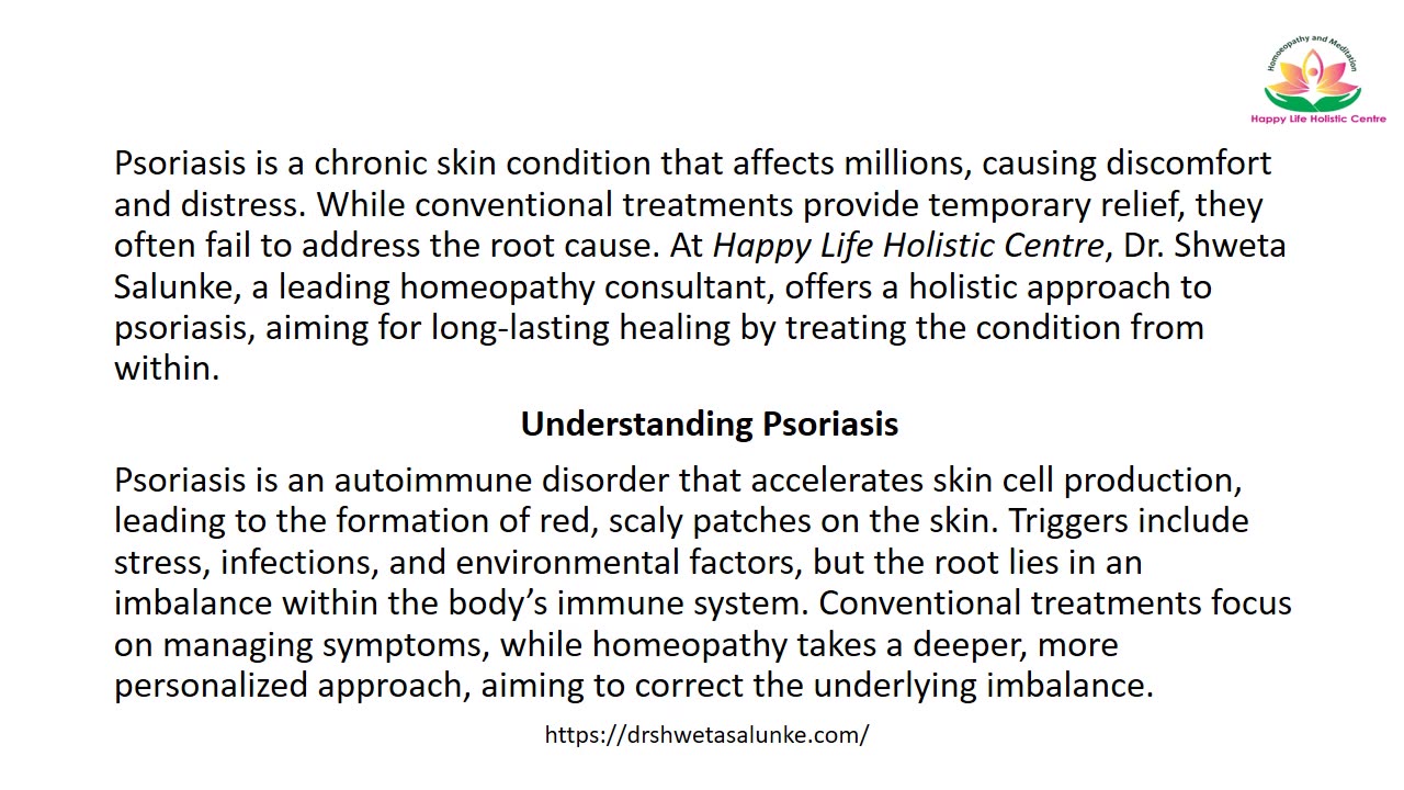 Psoriasis Treatment with Homeopathy A Holistic Approach by Dr. Shweta Salunke