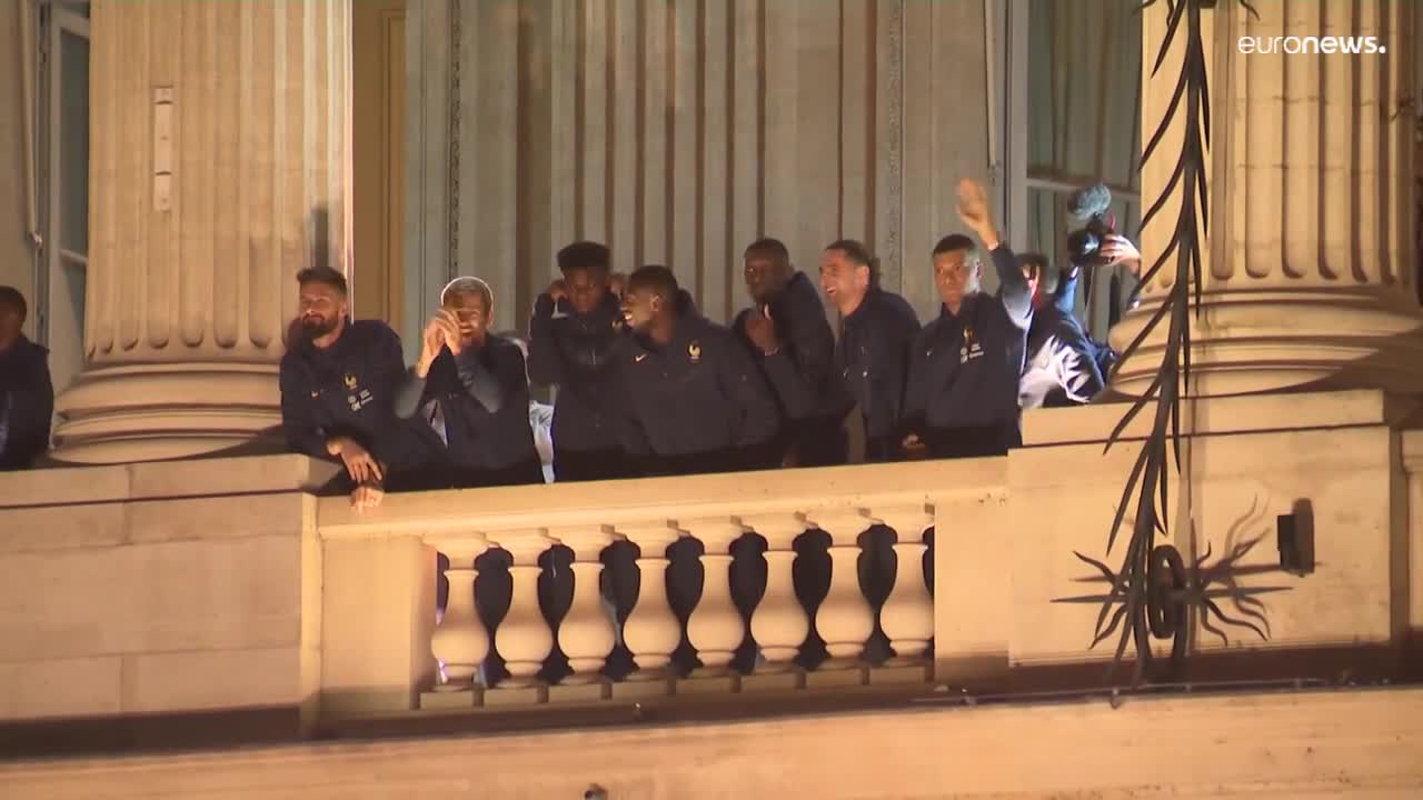 Thousands of French football fans welcome home World Cup runners-up Les Bleus