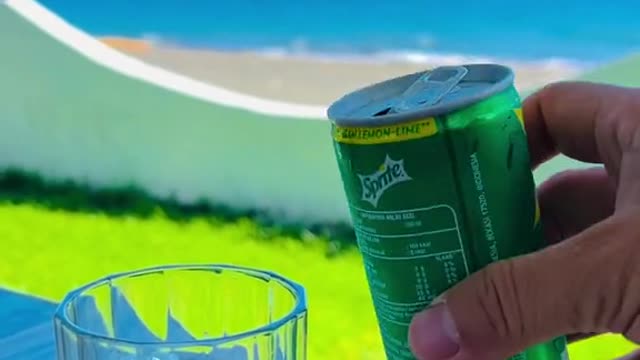 The instant the soda can was opened, it cooled down the whole summer
