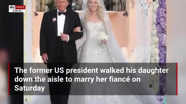 Donald Trump dances with Tiffany during her lavish Mar-a-Lago wedding