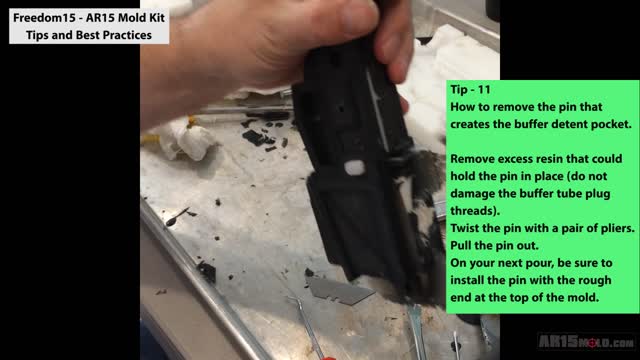 AR15Mold.com - Best Practices Freedom15 Lower - Pour - Demold - Assemble