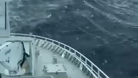 Ship in the middle of the sea