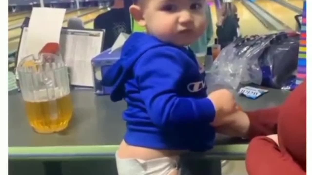 Cute baby reaction