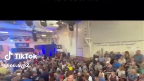 Biden's crowd in Wisconsin