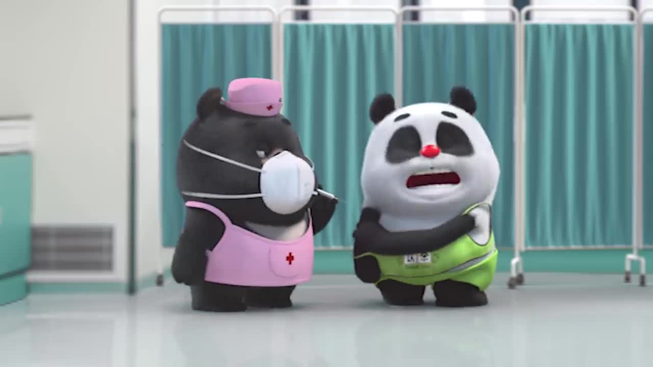 【Bamboo Panda ❤️】Got vaccinated _ Chinese Short Animation _ Cute and Happiness _ 熊猫班卜 #panda #shorts