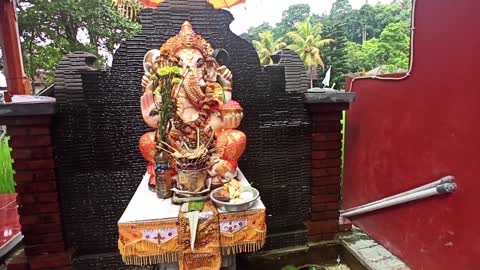 A Ganesha Altar with Offerings