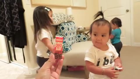When baby eat chocolate 🍫 😋 😍