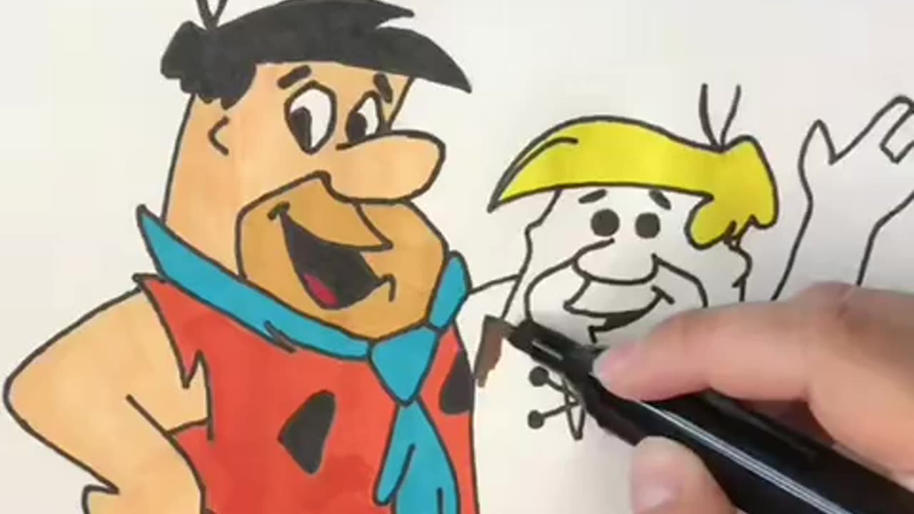 Drawing Fred and Barney